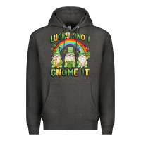 Charcoal Heather lucky and i gnome it Premium Hoodie - MaliasSmallBusiness