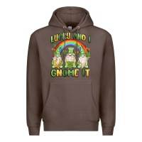 Coffee lucky and i gnome it Premium Hoodie - MaliasSmallBusiness
