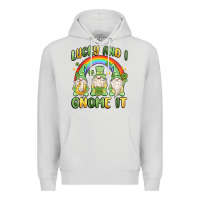 Dove Grey lucky and i gnome it Premium Hoodie - MaliasSmallBusiness