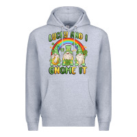 Heather Grey lucky and i gnome it Premium Hoodie - MaliasSmallBusiness