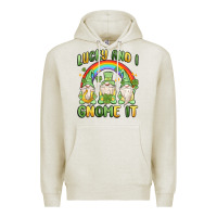 Oatmeal Heather lucky and i gnome it Premium Hoodie - MaliasSmallBusiness