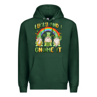 Sports Green lucky and i gnome it Premium Hoodie - MaliasSmallBusiness