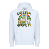 White lucky and i gnome it Premium Hoodie - MaliasSmallBusiness