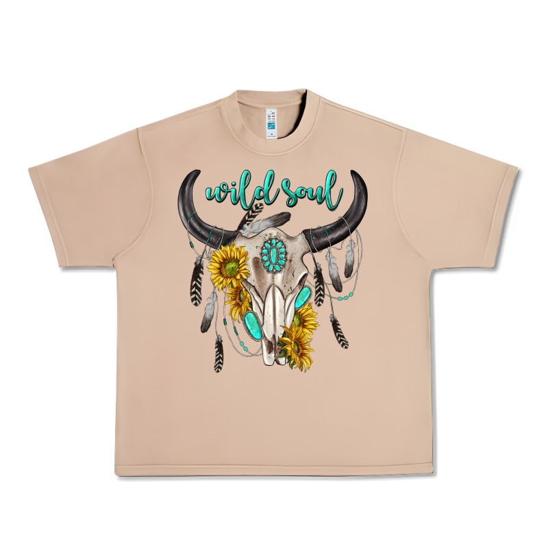 Wild Soul Boho Bull Skull Urban Heavy Tee by texasbilliewilder | Teevron