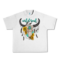 Lunar Rock wild soul boho bull skull Urban Heavy Tee - texasbilliewilder
