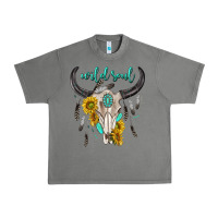 Tornado wild soul boho bull skull Urban Heavy Tee - texasbilliewilder