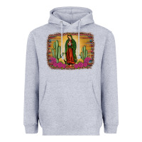Heather Grey western our lady of guadalupe Heavyweight Hoodie - JahusDesignShop