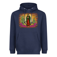 Navy western our lady of guadalupe Heavyweight Hoodie - JahusDesignShop