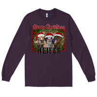 Plum merry christmas heifer Long Sleeve Tee - RanaPortraitStore