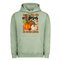 Pigment Oil Green fall for jesus he never leaves Urban Hoodie - MaliasSmallBusiness
