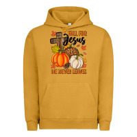 Pigment Peanut Butter fall for jesus he never leaves Urban Hoodie - MaliasSmallBusiness