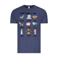 Vintage Denim god says i am Vintage Tee - MaliasSmallBusiness