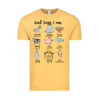Vintage Mustard god says i am Vintage Tee - MaliasSmallBusiness