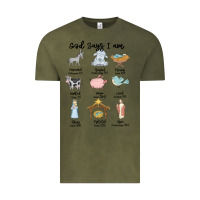 Vintage Olive god says i am Vintage Tee - MaliasSmallBusiness