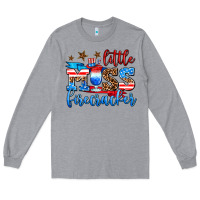 Heather Grey little miss firecracker Long Sleeve Tee - AdoDesignShop