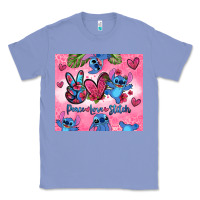 Colony Blue peace love stitch Classic Tee - Zillion Design Studio