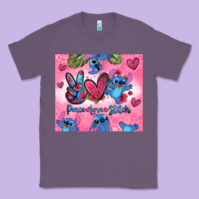 Peace Love Stitch Classic Tee Designed By Zillion Design Studio