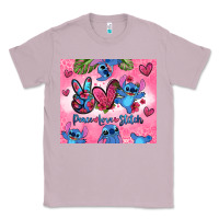 Lilac peace love stitch Classic Tee - Zillion Design Studio