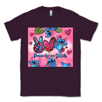 Plum peace love stitch Classic Tee - Zillion Design Studio