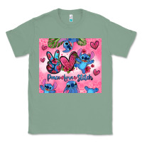 Sage peace love stitch Classic Tee - Zillion Design Studio