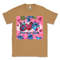 Toasted Coconut peace love stitch Classic Tee - Zillion Design Studio