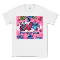 White peace love stitch Classic Tee - Zillion Design Studio