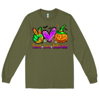 Army Green peace love halloween Long Sleeve Tee - Zillion Design Studio