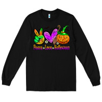 Black peace love halloween Long Sleeve Tee - Zillion Design Studio