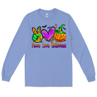 Colony Blue peace love halloween Long Sleeve Tee - Zillion Design Studio