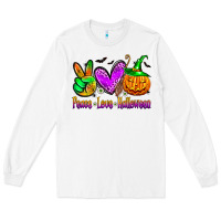 White peace love halloween Long Sleeve Tee - Zillion Design Studio