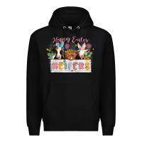 Black happy easter heifers Premium Hoodie - MaliasSmallBusiness