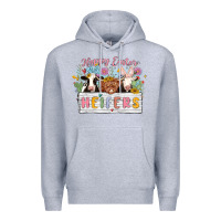 Heather Grey happy easter heifers Premium Hoodie - MaliasSmallBusiness