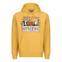 Mustard happy easter heifers Premium Hoodie - MaliasSmallBusiness