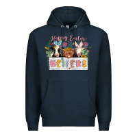 Navy happy easter heifers Premium Hoodie - MaliasSmallBusiness