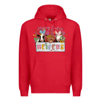 Red happy easter heifers Premium Hoodie - MaliasSmallBusiness