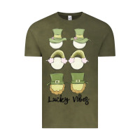 Vintage Olive lucky vibes Vintage Tee - MaliasSmallBusiness