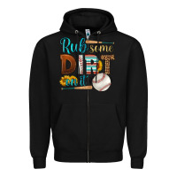 Black rub some dirt on it baseball Zipper Hoodie - HRA Design Shop