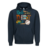 Navy rub some dirt on it baseball Zipper Hoodie - HRA Design Shop