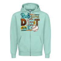 Seafoam rub some dirt on it baseball Zipper Hoodie - HRA Design Shop