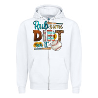 White rub some dirt on it baseball Zipper Hoodie - HRA Design Shop