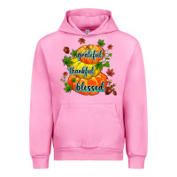 Fuchsia Pink grateful thankful blessed Urban Hoodie - MaliasSmallBusiness