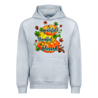 Heather Grey grateful thankful blessed Urban Hoodie - MaliasSmallBusiness