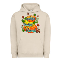 Pigment French Oak grateful thankful blessed Urban Hoodie - MaliasSmallBusiness