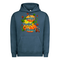 Pigment Midnight Navy grateful thankful blessed Urban Hoodie - MaliasSmallBusiness