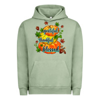 Pigment Oil Green grateful thankful blessed Urban Hoodie - MaliasSmallBusiness