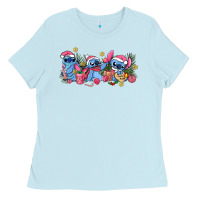 Baby Blue pink christmas stitch and gifts Ladies Tee - AdoDesignShop