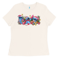 Bone pink christmas stitch and gifts Ladies Tee - AdoDesignShop
