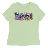 Matcha pink christmas stitch and gifts Ladies Tee - AdoDesignShop