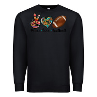 Black peace love football Premium Sweatshirt - Artiststas