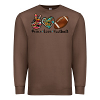Chestnut peace love football Premium Sweatshirt - Artiststas